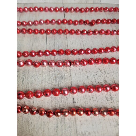 Unique long red mercury beaded Garland glass Xmas decor - Picture 8 of 13